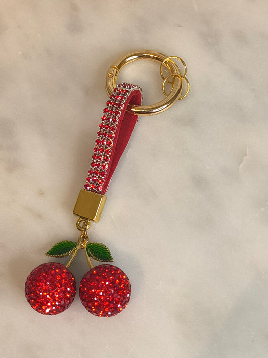 Cherry Bling Keychain